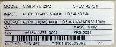CIMR-F7U42P2 | Yaskawa AC Drives